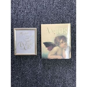 Magnet Picture frame mini 4x3.5” Angels quote book